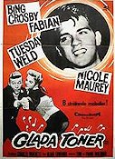 Glada toner 1961 poster Fabian Bing Crosby Tuesday Weld Rock och pop