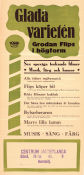 Glada varietén Grodan Flips 1934 poster Ub Iwerks Animerat