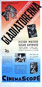Gladiatorerna 1954 poster Victor Mature Susan Hayward Svärd och sandal