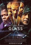 Glass 2019 poster James McAvoy Bruce Willis Samuel L Jackson M Night Shyamalan