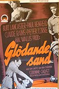 Glödande sand 1950 poster Burt Lancaster Paul Henreid