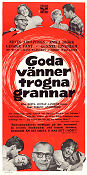 Goda vänner trogna grannar 1960 poster Edvin Adolphson Anita Björk George Fant Gunnel Lindblom Torgny Anderberg