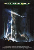 Godzilla 1998 poster Matthew Broderick Jean Reno Maria Pitillo Roland Emmerich Dinosaurier och drakar