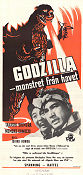 Godzilla monstret från havet 1954 poster Takashi Shimura Ishiro Honda Dinosaurier och drakar Asien Filmen från: Japan
