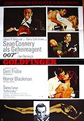 Goldfinger 1964 poster Sean Connery Honor Blackman Gert Fröbe Guy Hamilton