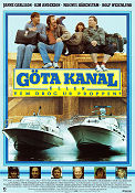 Göta kanal 1981 poster Janne Carlsson Kim Anderzon Stig Ossian Ericson Yvonne Lombard Nils Eklund Stig Engström Magnus Härenstam Rolv Wesenlund Frank Andersson Hans Iveberg Skepp och båtar