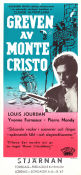 Greven av Monte Cristo 1961 poster Louis Jourdan Yvonne Furneaux Pierre Mondy Claude Autant-Lara Äventyr matinée