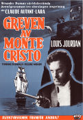 Greven av Monte Cristo 1961 poster Louis Jourdan Yvonne Furneaux Pierre Mondy Claude Autant-Lara Äventyr matinée