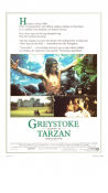 Greystoke legenden om Tarzan 1984 poster Ralph Richardson Hugh Hudson