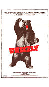Grizzly 1976 poster Christopher George Andrew Prine Richard Jaeckel William Girdler