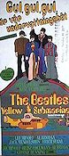 Gul gul gul är vår undervattningsbåt 1968 poster Beatles Paul McCartney George Dunning Skepp och båtar Rock och pop Animerat