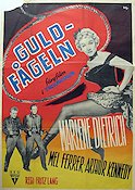 Guldfågeln 1952 poster Marlene Dietrich Mel Ferrer Fritz Lang