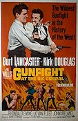 Gunfight at the O.K. Corral 1957 poster Burt Lancaster Kirk Douglas