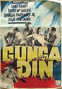 Gunga Din 1939 poster Cary Grant Victor McLaglen Douglas Fairbanks Jr