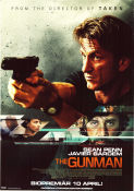 The Gunman 2015 poster Sean Penn Idris Elba Jasmine Trinca Pierre Morel