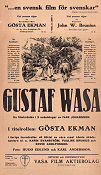 Gustaf Wasa 1928 poster Gösta Ekman Edvin Adolphson Hugo Björne John W Brunius