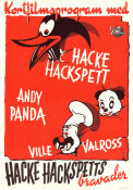 Hacke Hackspetts bravader 1947 poster Hacke Hackspett Woody Woodpecker