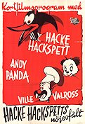 Hacke Hackspetts nöjesfält 1947 poster Woody Woodpecker Hacke Hackspett Animerat