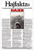 Hajen 1975 poster Roy Scheider Richard Dreyfuss Robert Shaw Steven Spielberg Fiskar och hajar