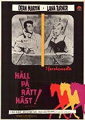 Håll på rätt häst 1962 poster Dean Martin Lana Turner Daniel Mann Hästar