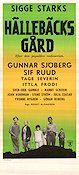 Hällebäcks gård 1961 poster Gunnar Sjöberg Sif Ruud Tage Severin Ittla Frodi Sven-Eric Gamble Bengt Blomgren Text: Sigge Stark