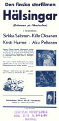 Hälsingar 1940 poster Sirkka Salonen Olga Tainio Kaarlo Oksanen Teuvo Tulio Finland