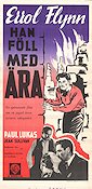 Han föll med ära 1944 poster Errol Flynn Raoul Walsh