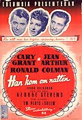 Han kom om natten 1945 poster Cary Grant Jean Arthur Ronald Colman George Stevens