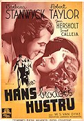 Hans broders hustru 1936 poster Barbara Stanwyck Robert Taylor WS Van Dyke