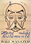 Hans nåds testamente 1919 poster Karl Mantizus Victor Sjöström