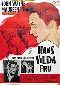 Hans vilda fru 1952 poster John Wayne Maureen O´Hara Barry Fitzgerald John Ford