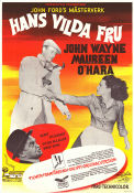 Hans vilda fru 1952 poster John Wayne Maureen O´Hara Barry Fitzgerald John Ford