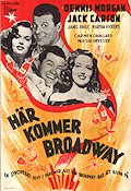 Här kommer Broadway 1946 poster Jack Carson Dennis Morgan Janis Paige Martha Vickers