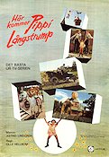 Här kommer Pippi Långstrump 1972 poster Inger Nilsson Beppe Wolgers Olle Hellbom Text: Astrid Lindgren Från TV