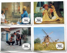 Här kommer Pippi Långstrump 1972 lobbykort Inger Nilsson Beppe Wolgers Olle Hellbom Text: Astrid Lindgren Från TV