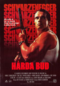 Hårda bud 1986 poster Arnold Schwarzenegger Kathryn Harrold Sam Wanamaker John Irvin