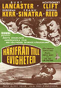 Härifrån till evigheten 1953 poster Burt Lancaster Montgomery Clift Deborah Kerr Frank Sinatra Fred Zinnemann Strand