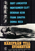 Härifrån till evigheten 1953 poster Burt Lancaster Montgomery Clift Deborah Kerr Frank Sinatra Fred Zinnemann Strand