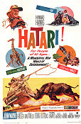 Hatari 1962 poster John Wayne Elsa Martinelli Howard Hawks