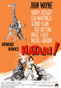 Hatari 1962 poster John Wayne Elsa Martinelli Hardy Krüger Howard Hawks