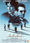 Heat 1995 poster Al Pacino Val Kilmer Robert De Niro Jon Voight Michael Mann