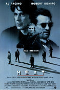 Heat 1995 poster Al Pacino Val Kilmer Robert De Niro Jon Voight Michael Mann