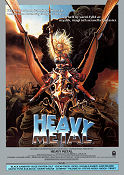 Heavy Metal 1981 poster John Candy Black Sabbath Gerald Potterton Affischkonstnär: Richard Corben Animerat Rock och pop Filmen från: Canada