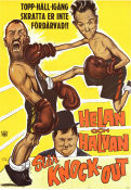 Helan och Halvan slår knock-out 1927 poster Laurel and Hardy Helan och Halvan Clyde Bruckman Boxning Affischkonstnär: Walter Bjorne