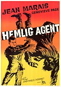 Hemlig agent 1963 poster Jean Marais Genevieve Page Maurice Teynac Jean-Charles Dudrumet Agenter