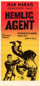 Hemlig agent 1963 poster Jean Marais Genevieve Page Maurice Teynac Jean-Charles Dudrumet Agenter