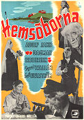 Hemsöborna 1944 poster Adolf Jahr Dagmar Ebbesen Emil Fjellström Sigurd Wallén Text: August Strindberg Skärgård