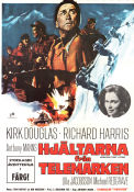 Hjältarna från Telemarken 1965 poster Kirk Douglas Richard Harris Ulla Jacobsson Anthony Mann Berg