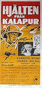 Hjälten från Kalapur 1959 poster Kenneth More Lauren Bacall Herbert Lom J Lee Thompson