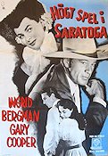 Högt spel i Saratoga 1946 poster Ingrid Bergman Gary Cooper